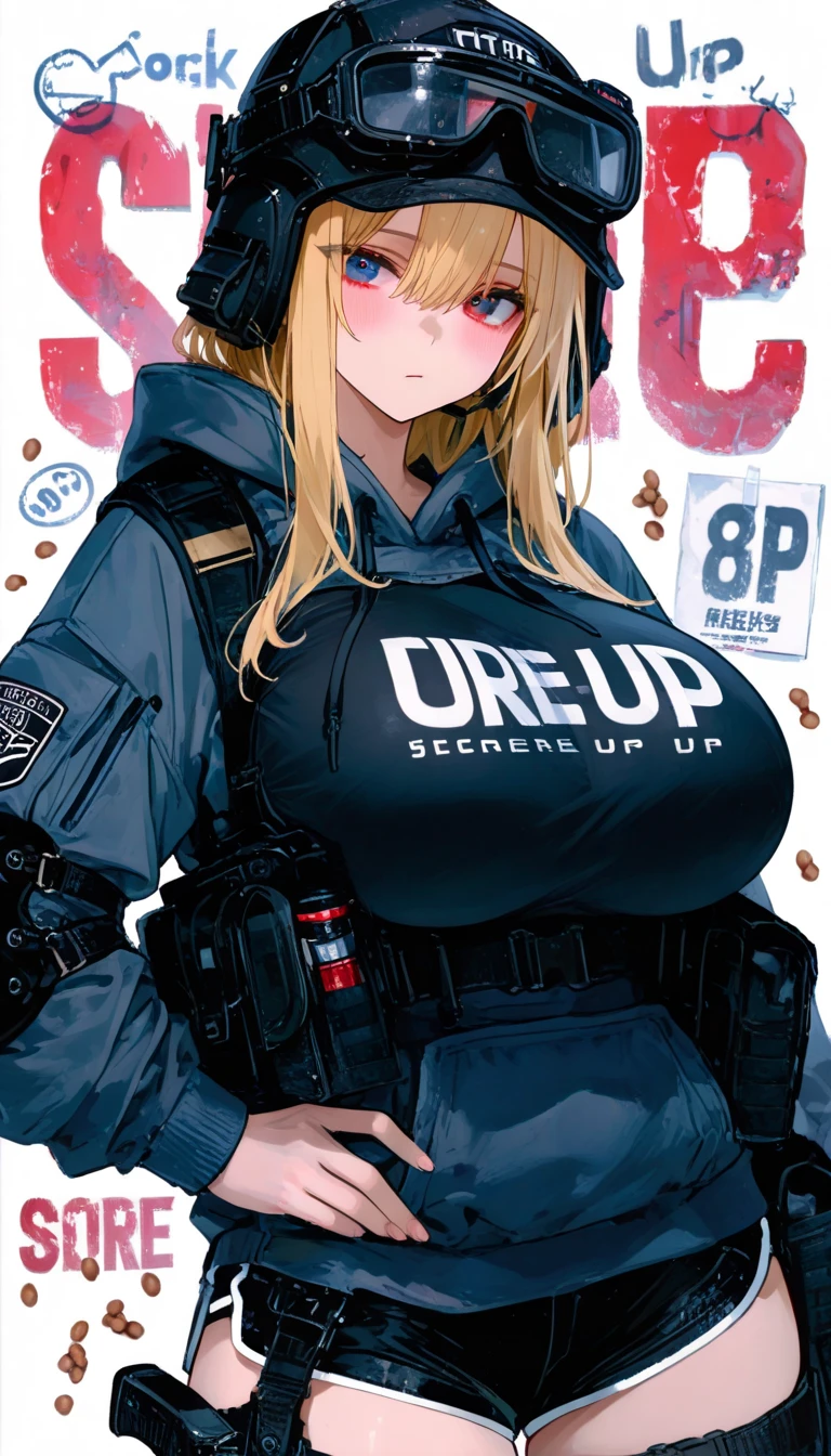 Chun Li in brown sweater, pulling down jeans to reveal her capcom print pink cotton panties, anime art style, intricate details