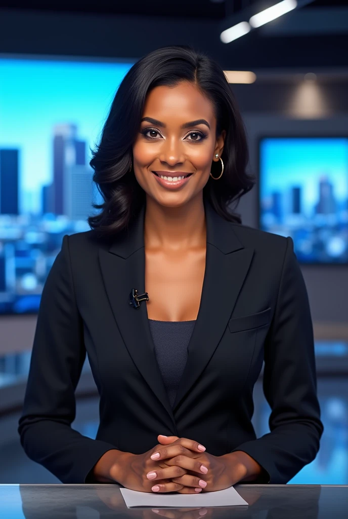A black TV presenter