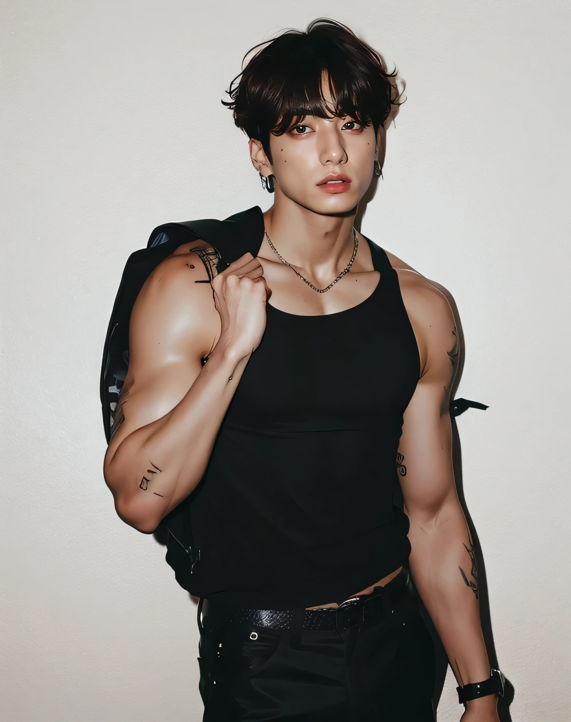 JUNGKOOK BTS, muscular, masculine and marked
