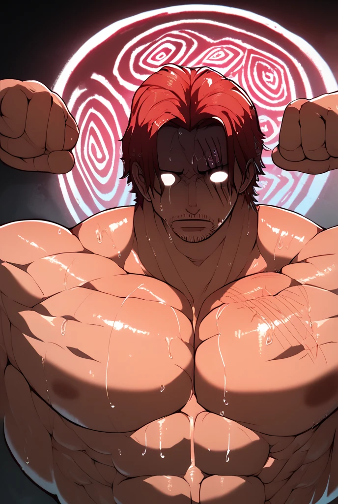 Enji, whole body, muscular, ultra detailed, unclothed, lying posing sensually on a bed, in a day room