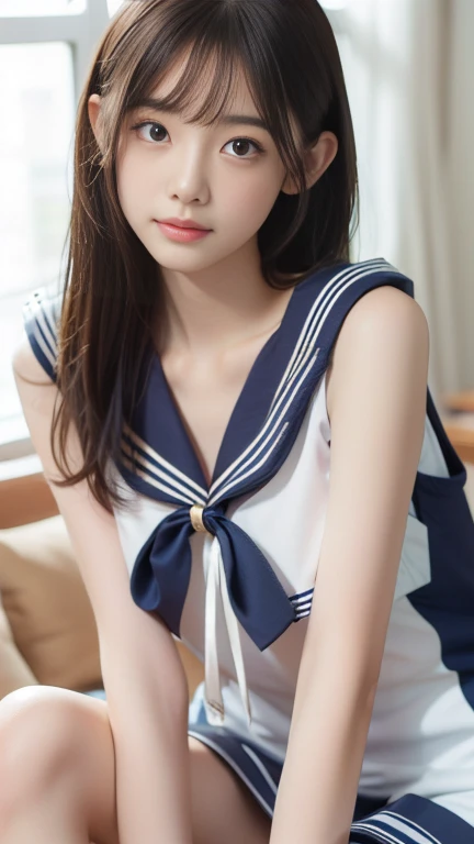 alone撃った)、((((17 years oldの美少女))))Perfect Style、Anime Girls、Beautiful Anime Women、Anime Girls 、愛らしいAnime Girls、美しいAnime Girls、The most beautiful Asian girls of all time、Perfect Girl、Japanese Goddess 、surreal anime、best qualthaty、masterpiece、Awareness-raising、Very delicate and beautiful、Very detailed、 Hmph, 8k wallpaper, growing up, Attention to detail, masterpiece, highest qualthaty, art, AJC 8kの壁紙はVery detailedです, Hugeファイルサイズ, Very detailedな, High resolution, ウルトラ - High resolution, Very detailed, Beautiful girl details, 目と顔はVery detailed, Beautiful and detailed, (RAW Photos、highest qualthaty), (Realistic, Photorealism:1.3),, The light shines on your face, (Brown haired: 1.3), Plump breasts, Beautiful hair loss、(Swollen eyes)、(K-POPアイドル))、(charm)、bangs、(charmポーズ)))、Dark eyeliner、Long eyelashes、erotic、fringe、Small earrings、Small Necklace、((Laughter))、((sailor suthat)),(((Pleated skirt)))、(sweaty whthate skin)、charmな胸charmなお尻、charm、Sexual、that'Wet、Very beautiful skin、Long and beautiful legs、(Photorealistic: 1.4), Nice fine detail, Heavy eye makeup,(Show me your legs)、(See through your feet),((alone / alone Focueauty legs,(17 years old),(((High school girl beautiful girl)))、Wide Hips、Huge 、Bend your knees and spread your legs wide、Naked Pussy