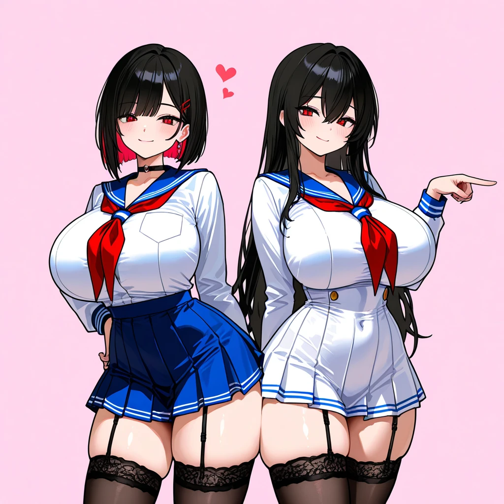 Big Breasts, Big Hips, Full Body Shot, Mature mother, Voluptuous thighs, ox, Seductive mature woman, Perfect body, Plus Size Model, Sailor suit, Wearing high heels,Miniskirt Uniform, Random sexy poses、