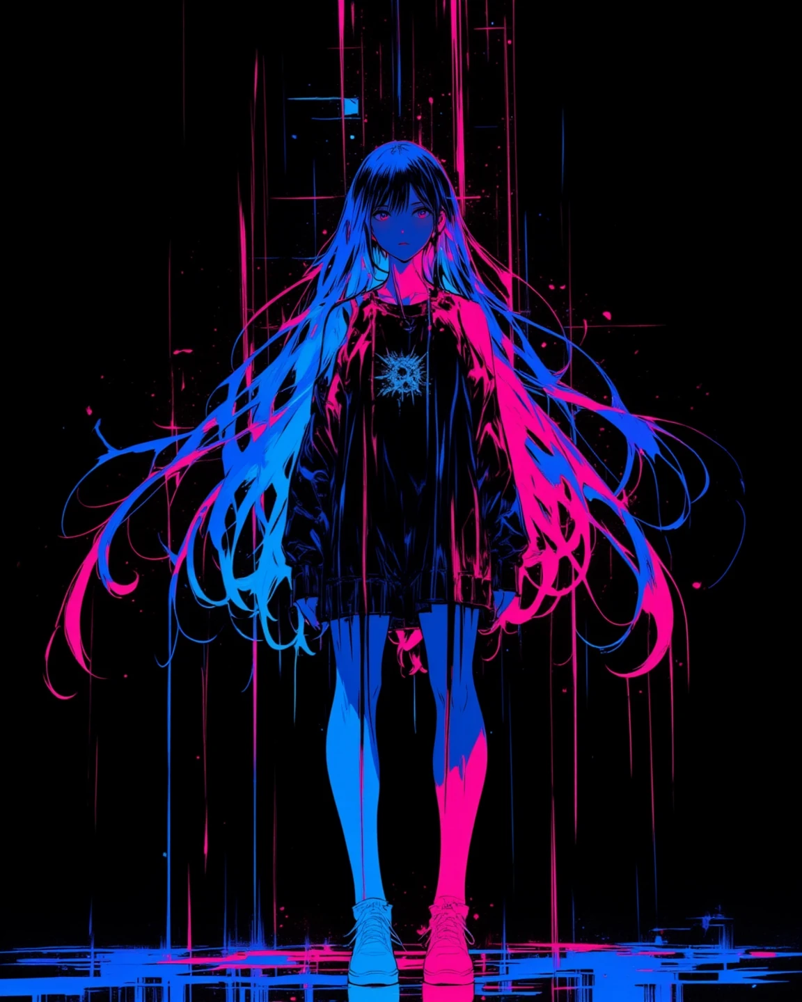 Colorful color palette,The chaos of endless nothingness