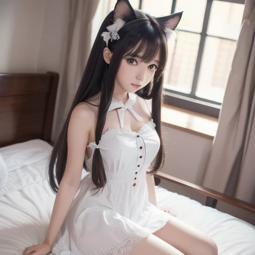 ((best quality)), ((masterpiece)), (detailed), Multiple Girls, Off-shoulder ,Smile,Long hair,gentle,Anime style,big eyes,K cup,Revealing clothes,clear nipples,Chinese,Low collar,Fox ears,Mature,Sexy,blush,Foxman,Showing breasts,Combing the tail,underwear