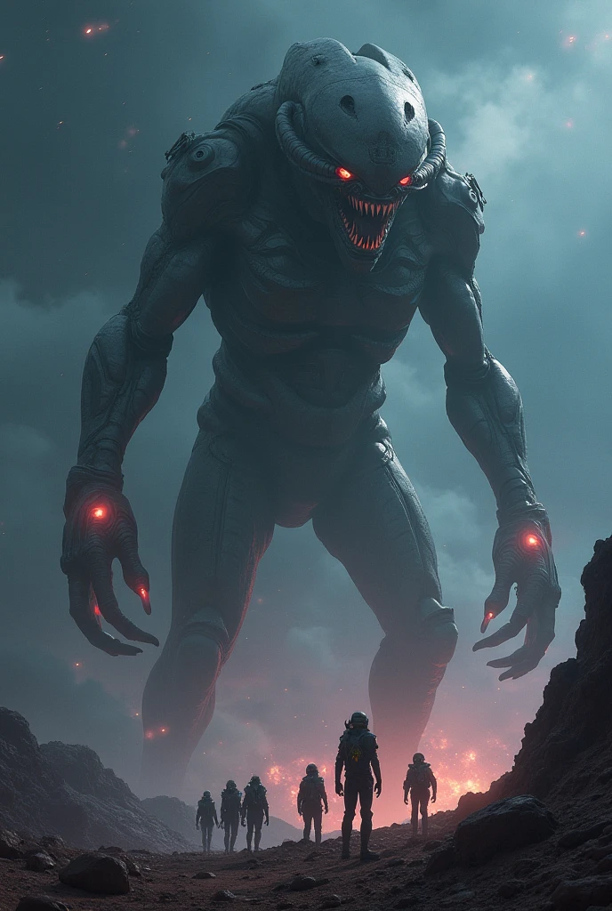 Create a cosmic horror creature based on a galaxy