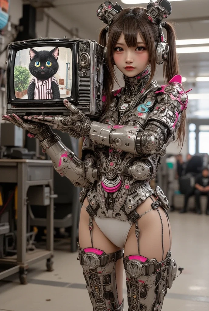 ((masterpiece)), ((best quality)), 8k, high detailed, ultra-detailed, A mechanical rabbit, harmoniously integrated into the beauty of nature, capturing the balance between technology and the environment, ((nature)), ((harmonious integration)), ((technology and environment balance)), gear mechanisms, under the tree,light rays,1girl, <lora:Mechanicalrabbit:0.7>