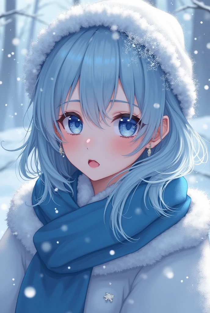 (Tying her sky blue hair into a single braid),(Pink Eyes),Fair skin,whole body,alone,Lonely face,tears,(Snowy Night),A lonely girl who got dumped just before Christmas,(masterpiece, Highest quality, Very detailed), Best Shadow,Detailed Background,Beautifully detailed face,High Contrast,Best lighting, Very delicate and beautiful,Cinematic Light,Hyper Detail,8k,Dramatic Light,Exquisite detail,