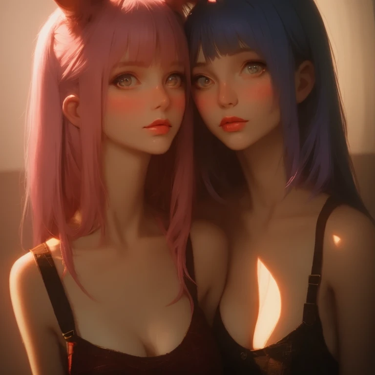 Stroke your head, Intimacy, Full body photo, shopping mall, Lolita, lesbian