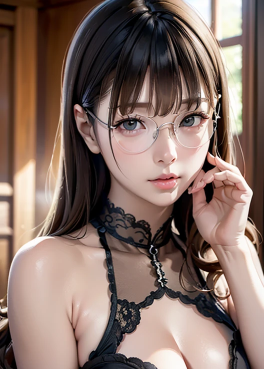 View your audience,high school girl,Leaning forward,(Random cute clothes),(Random animation pose),(Thin type),(Large Breasts),(Black Short Hair)(Pixie Cut),(Best image quality, (8k), Ultra-realistic, 最high quality, high quality, High resolution, high qualityの質感, Attention to detail, Beautiful details, Fine details, Extremely detailed CG, Detailed Texture, Realistic facial expressions, masterpiece, in front),(Wearing glasses:1.1)