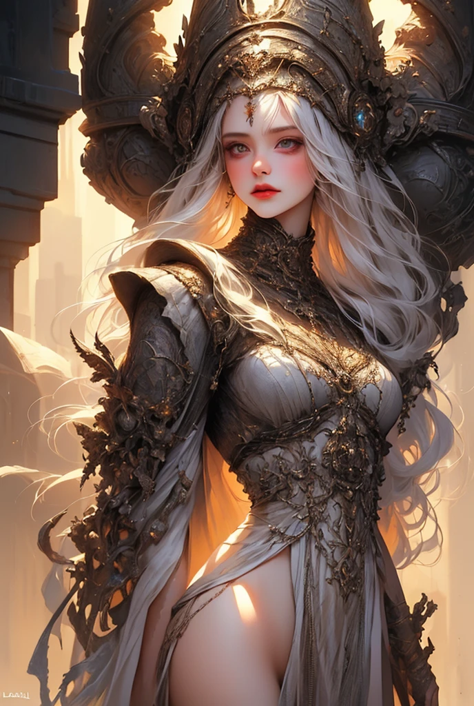 full body image, 35mm film, grain, showcasing the ultimate Moon Goddess—a radiant being of otherworldly beauty and power. The artwork embraces hyper-maximalism, every inch of the composition bursting with intricate detail. The goddess stands gracefully amidst the moonlight, her lithe form of ethereal elegance. symmetrical eyes, symmetrical background, cinematic film still from 1980s movie, Kodak portra 800, extremely detailed, extremely detailed eyes, extremely detailed body, extremely detailed skin, extremely detailed clothes, Ultra realistic, symmetrical face , (35mm style:1. 1) , foggy, ((best quality) ), ((masterpiece) ), ((realistic) ), radiant light rays, highres, detailed facial features, analog style, digital painting, 3d render, artstation, matte, highly detailed, concept art, Exaggeration, light Aesthetic, magazine, Backlight, light rays magical lighting beams, dust in beam, light color, Exaggeration, instagram, 'light, exciting, enlightening, happy, misty, moody, heavenly, shadowy, Realism, octane render, unreal engine 5, Shaders, Denoise, De-Noise, Ambient Occlusion, Tone Mapping, Moonlight, highres, detailed facial features, high detail, sharp focus, octane render, photo_\ (ultra\) , realistic, post-processing, max detail, realistic shadows, roughness, natural skin texture, real life, ultra realistic, photorealism