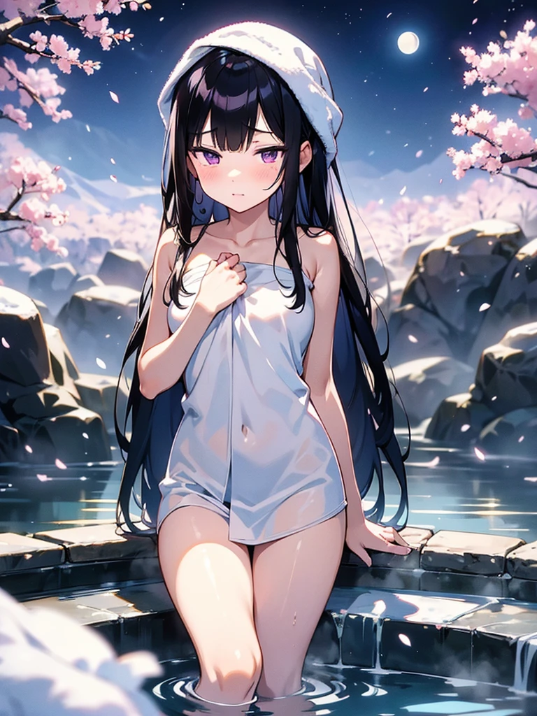 highest quality、very delicate and beautiful、I、I、8-year-old little girl、Japanese、(((upon)))、Chiquita、Noble、primary school student、black hair、((Pink leotard))、(High leg)、Tiara on the head、lazy smile、Are standing、facing forward、The background is a hot spring、bathtub、bathing