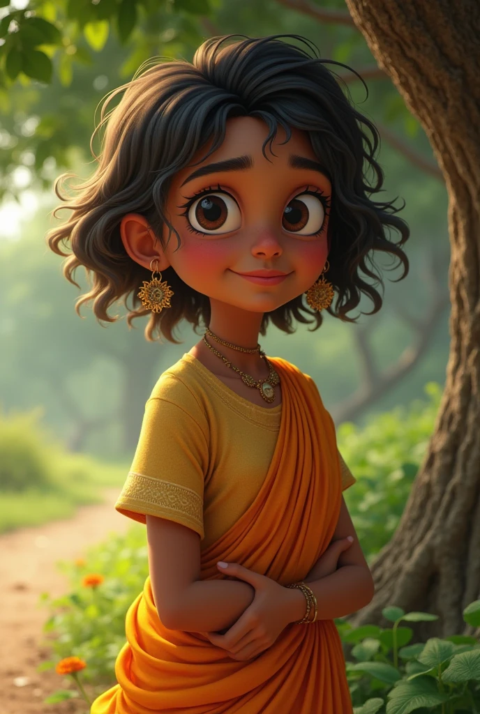 A little boy in girl dress indian