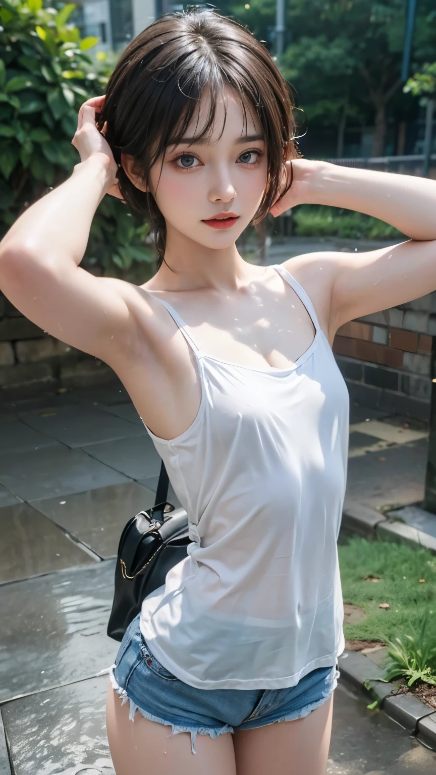 ((SFW: 1.4)),Purebred face_v1, ((Delicate face, Professional photography)), ((SFW, Super short hair, hair on the temples, blond, Large target, clear sky blue eyes, earrings, 1 girl)), Ultra-high resolution, (Practical: 1.4), RAW photos, best quality, (PhotoPractical Stick), Key Points, Soft Light, (()), (( (Young face))), (surface), (Depth of Field), masterpiece, (Practical), Miss, Bangs,Braids, ((1 girl)), Naked see-through dress, slim。