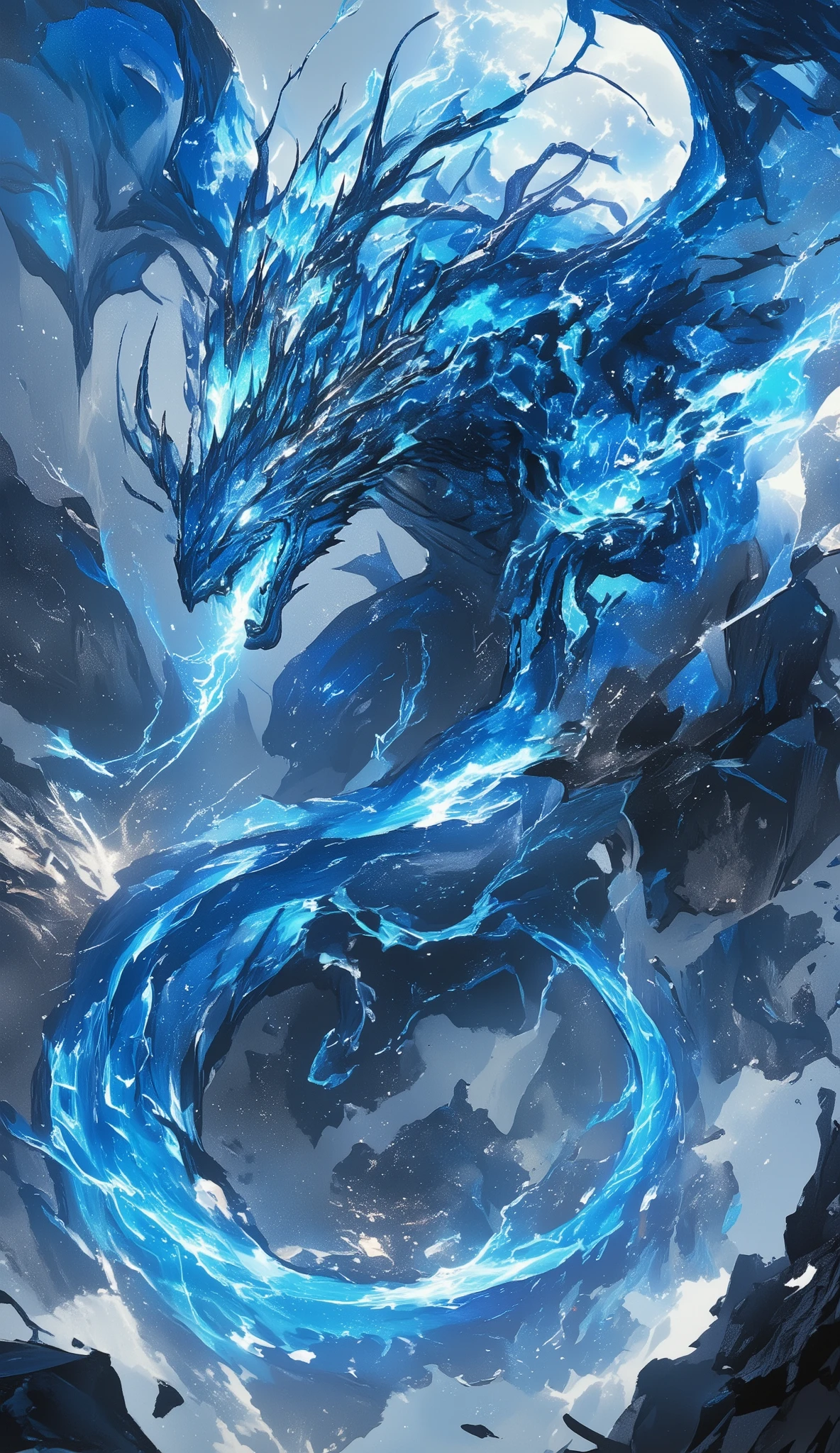 Qinglong, Blue Dragon, HD,disaster々Shii、force、Intimidation、Shining Scales 、Sharp Claws、tooth,horn,Wings