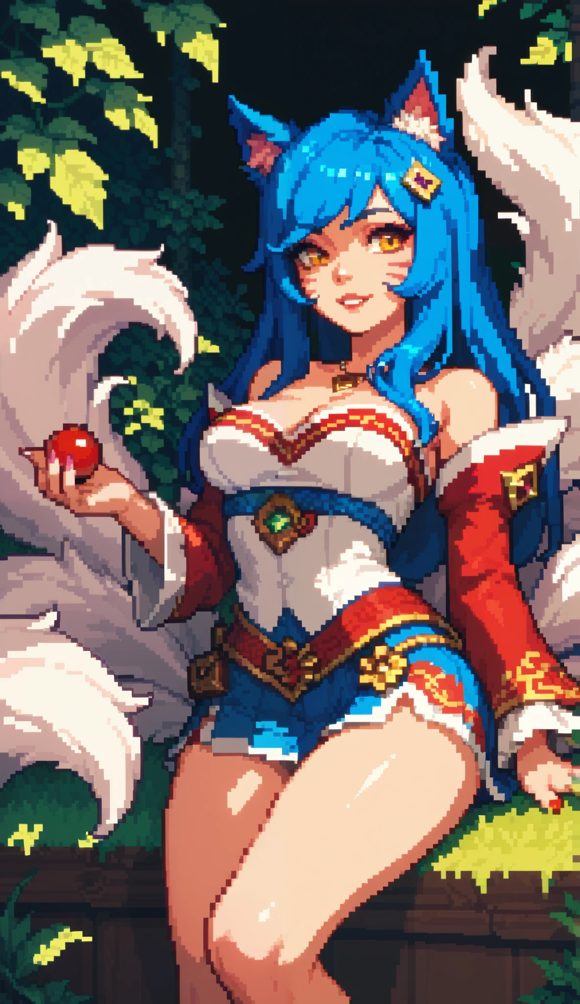 Generate a pixel art of the character "ahri"( league of legends). Observation: pixel art
