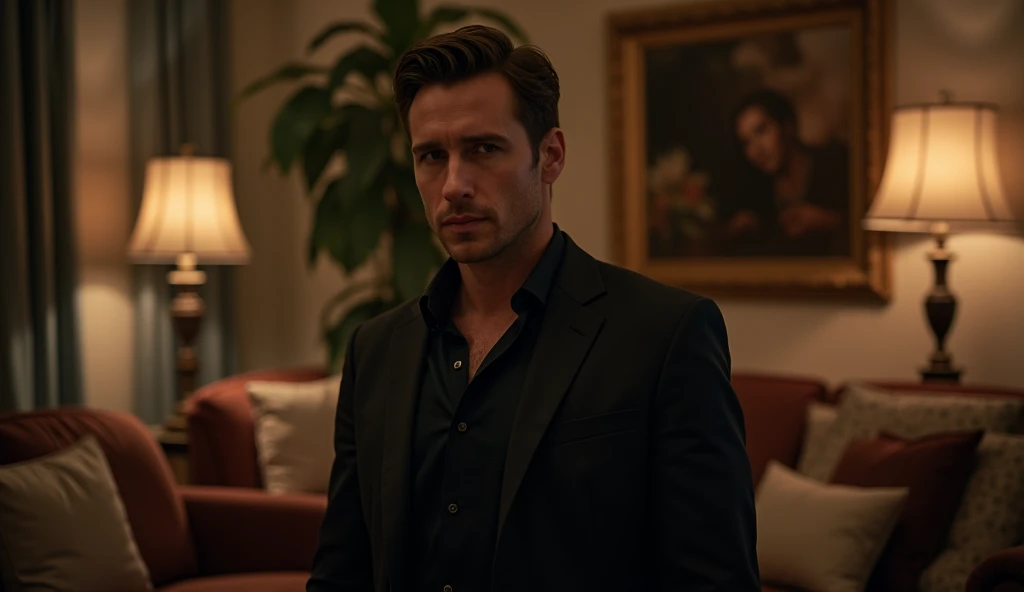 a man is sad and thinking of a luxurious life
