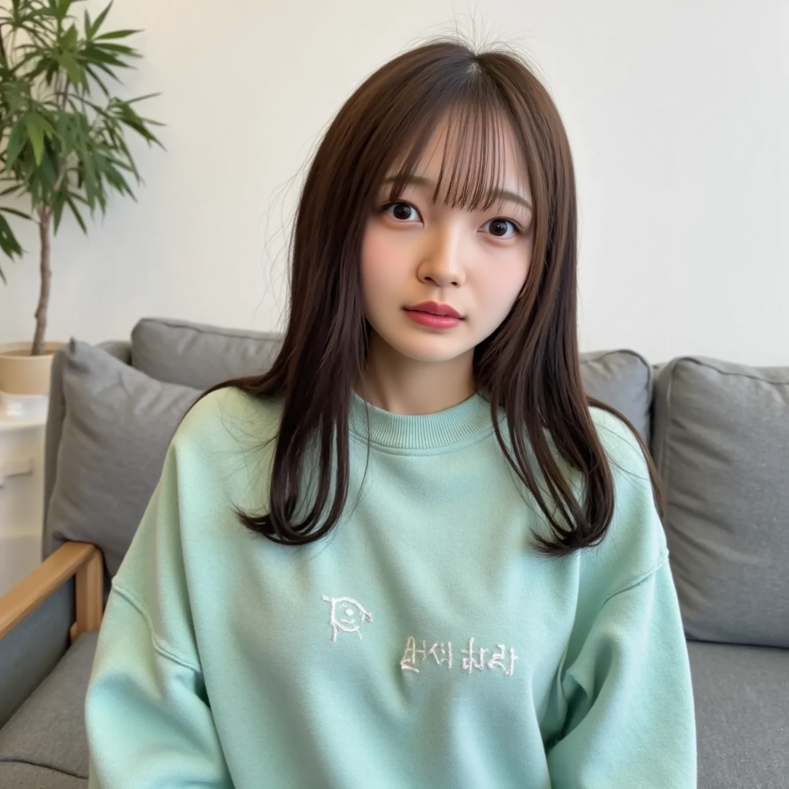 Flying debris、highest quality、shape、Very detailed、The finer details、High resolution、8K Dende Wallpaper、完璧なダイナミックな構shape、Fine and beautiful eyes、Winter casual wear、Medium Hair、Small breasts、Natural color lip、Bold sexy pose、A shy smile、Harajuku Style、20-year-old girl、Cute type、sexy shot looking at camera、