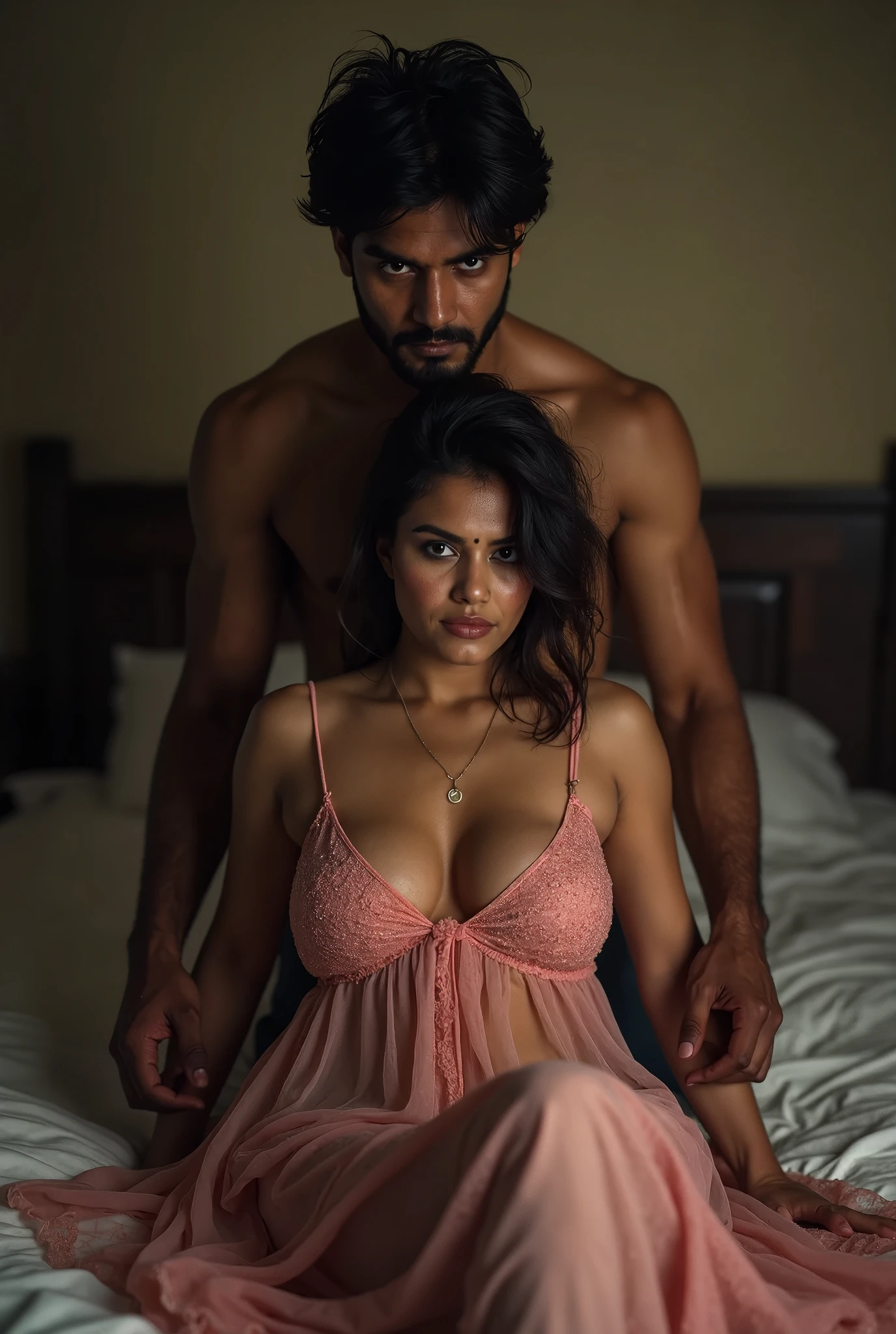 Indian dark skin couple sex man 29, woman 27