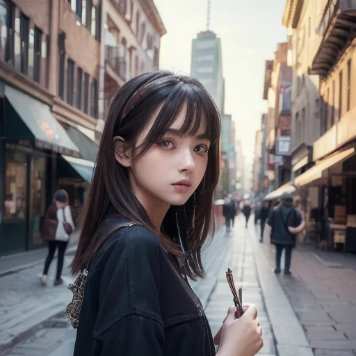 photorealistic, cute, masterpiece, long hair, real, solo,(photorealistic:1.4), best quality, face, nfw, street, rope, shibari, coat, --auto --s2
