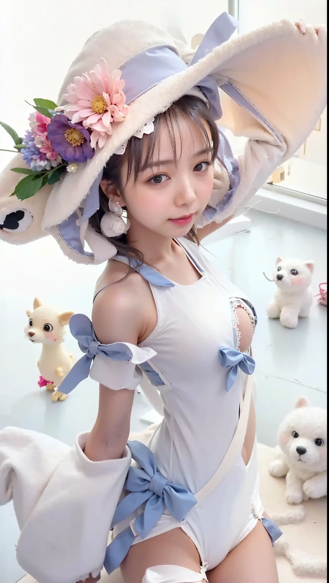 (Completely live action:1.37), (Amazingly realistic textures:1.37), (masterpiece, best quality:1.2), (8k uhd, 16k, 32k, ultra high res), amazingly realistic skin, amazingly realistic photo, superrealism, (photorealistic:1.37), (RAW photo), ultimately realistic, (ultimately realistic all details), (ultimately realistic all textures), super realistic lighting, super realistic shadow, (japanese girl:1.5), (realistic idol face), smiling, happy, super realistic face, ultimately realistic skin, ultimately realistic eyes, (mascara:1.35)ultimately realistic background, ultimately realistic detail up, (kkw-ph1:1.25), (Canon EOS R6, 85mm, 1/200s, f/5.6, ISO 1600), (tattoo), (mechanical armor:1.37), (blue eyes:1.2), (silver hair:1.3), (tareme:1.5)
