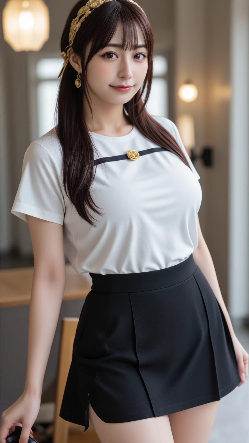 Masterpiece: 1.6, best quality: 1.4, live image: 1.2, intricate details: 1.2, charturnerv2: 1.2, 1lady full body character change,
Appearance: milf: 1.25, thin: 1.3, light blue eyes, hyper Large breasts, detailed eyes, quality eyes,
Clothing: black sleeveless dress, black gloves
Accessories: simple hoop earrings, black necklace, small flowers in the hair,
Hair: silver hair, long hair, semi curly hair,
Makeup: natural, shiny skin,
(single background, white background: 1.3), multiple views, multiple views of the same character in the same outfit: 1.3.