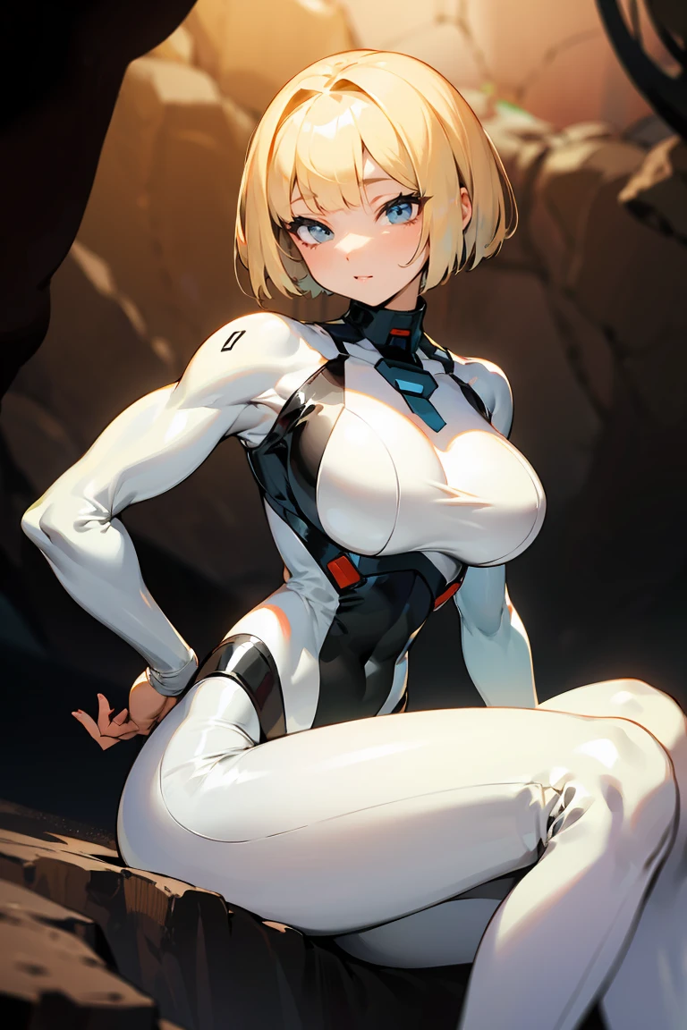 (Highest quality),woman,living room,original,alone,(((White bodysuit))),Orange bodysuit,Blonde ,Green Eyes,Ultra Girl,Are standing,Chained,Kneel,Put your hands behind your back,solitary confinement,Metal background,Very detailed,Sharp focus,beautiful, score_9, score_8_superior, score_7_superior,sauce_anime,