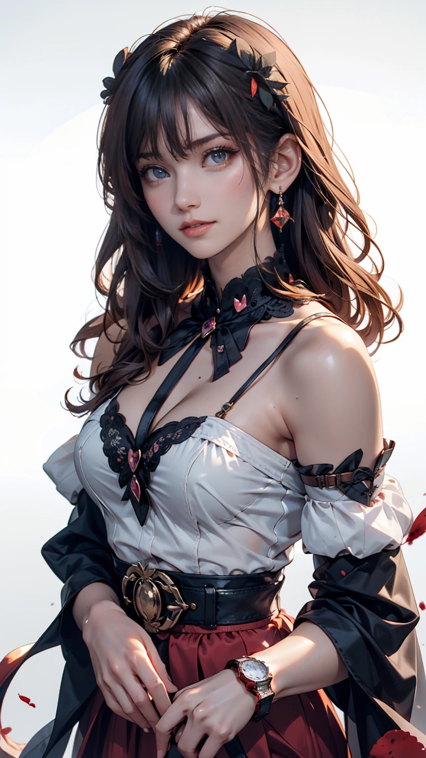  ((best quality)), ((masterpiece)), (detailed), perfect face (((masterpiece, of the highest quality, super detailed))), hand drawn style, hand painted style, watercolour, sketch, a knight, white background, plain background, Bloodborne inspired, tatty Bloodborne attire, occult aesthetic, occult, tatty red and white clothing detailed and intricate steampunk and detailed gothic lolita (with a hood), long coat, Complex laced boots, Fluttering lace flared long knee length dress with frilly petticoats, long dress, knee length dress, pleated petticoats, lolita dress, petticoats gothic lolita aesthetic, beautiful small breasts, (((flat chest:1.1))), (((( Highly detailed face))), small thin nose, Small thin lips mouth, (((Very sharp focused eyes))), Very large slit precision pale grey eyes that shine like jewels. (looking here), (resolved expression), (resolute expression), ((dark hair)), ((long ponytail, thick ponytail, heavy ponytail)), very long eyelashes, white background, Very dramatic and cinematic lighting, tatty damaged old red and white clothing, full body, whole body, body, ((NSFW)) 
