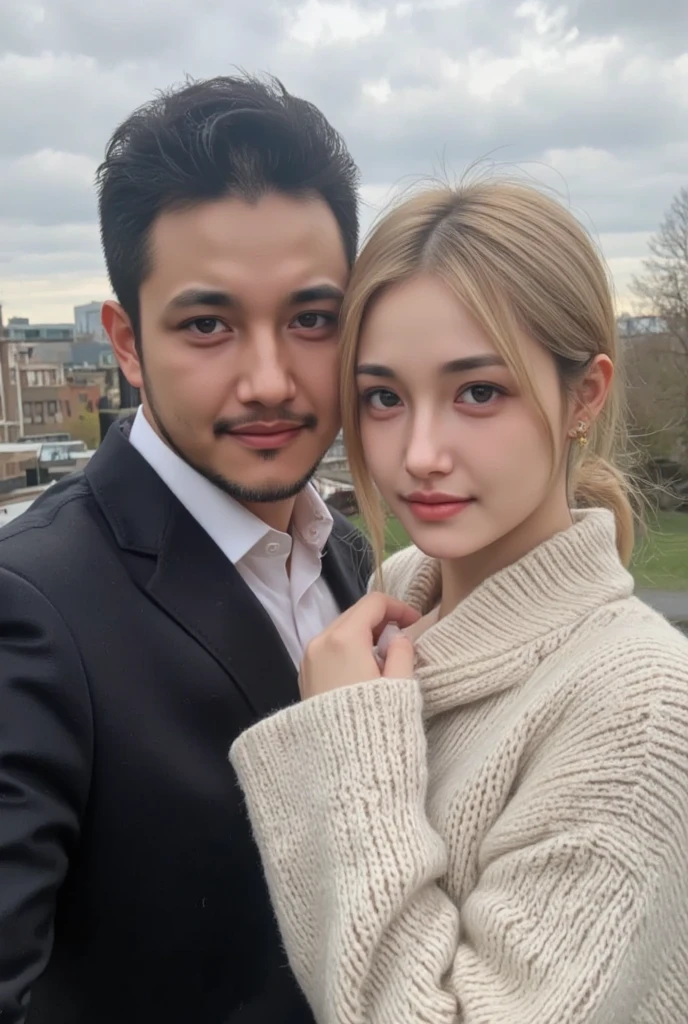 Walk through the city streets, man and woman, Bandeau Dress, in long, gorgeous clothes, wearing a long dress, Cute couple, shopping, in the city