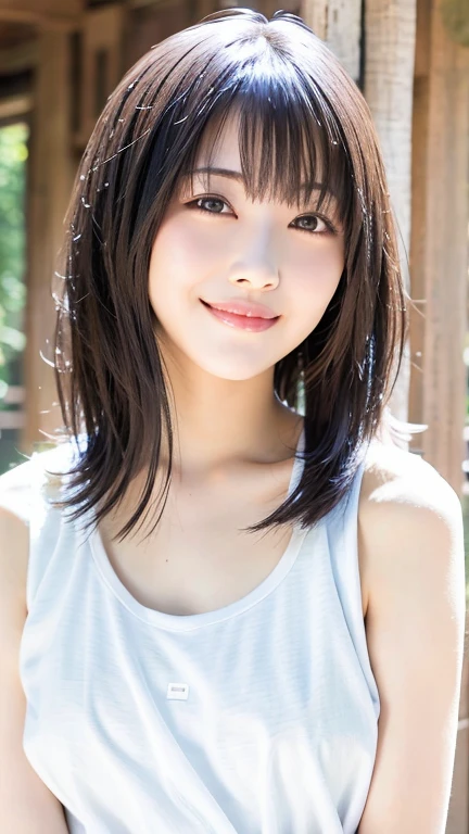 masutepiece, Best Quality, 8K, 10yaers old, , Raw photo, absurderes, award winning portrait, Smile, Solo, Idol face, violaceaess, Delicate girl, Upper body, Digital SLR, Looking at Viewer, Candid, Sophisticated,Thin arms, Professional Lighting, Film grain, chromatic abberation, (Eyes and faces with detailed:1.0), (Bokeh:1.1) , closes mouth , Small and dirty room、((White underwear))、(((Wet underwear)))、Cotton panties、(((natta)))、(((darkened room)))、(((Night outside the window)))、((short-hair)),