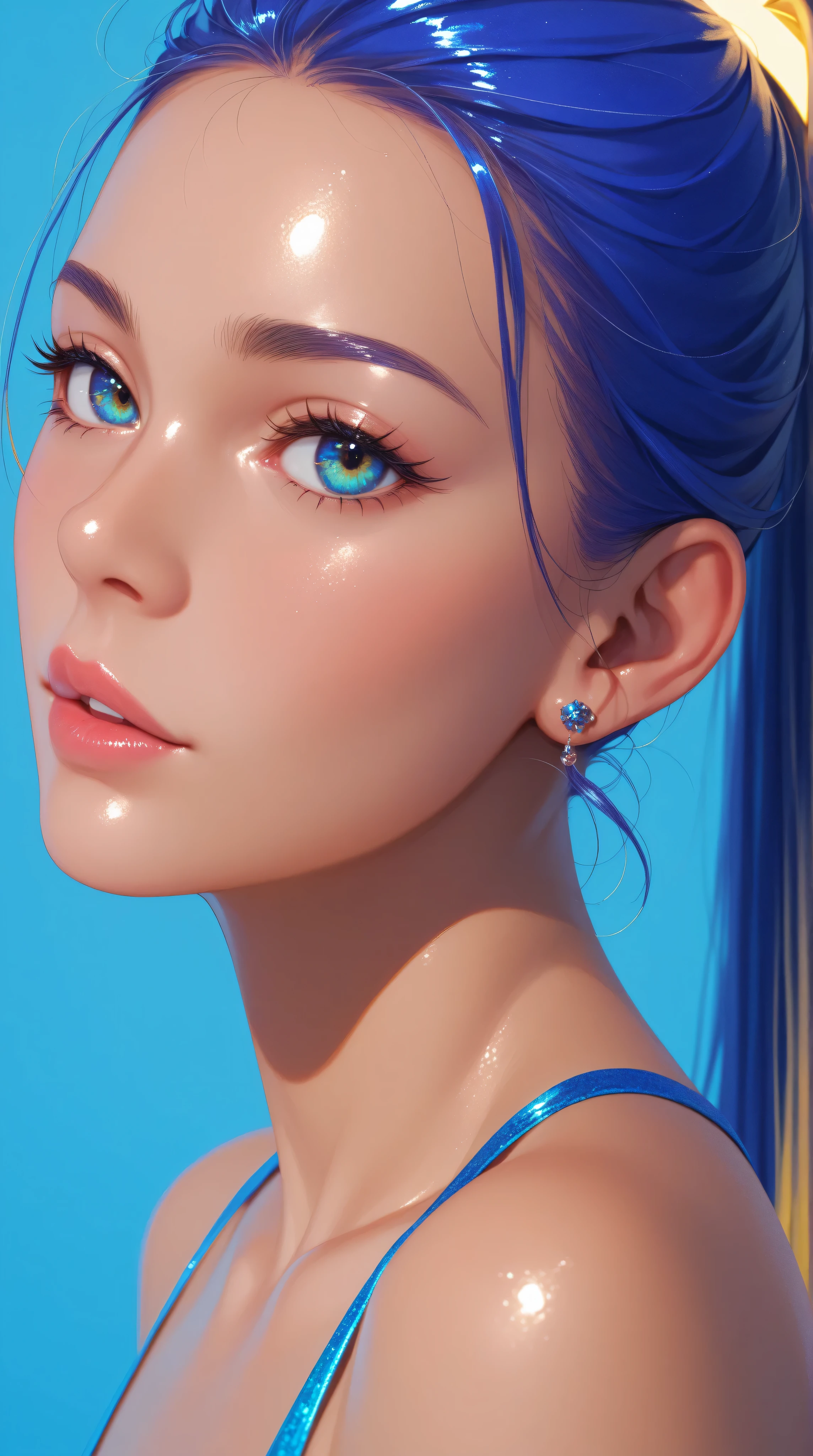 Kizi,Highly detailed, Amazing work,Vitreous luster,((clean backdrop)),In purple,(((blue colors))),red color,yellow colour,Best quality at best,clean backdrop