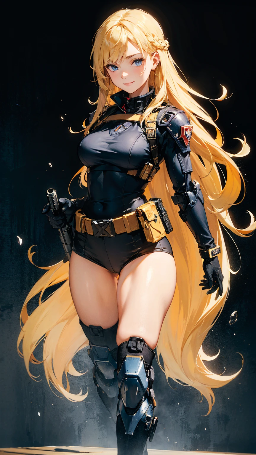 best quality,4k,8k,highres,masterpiece:1.2),ultra-detailed, extremely detailed eyes, extremely detailed body, (large masterpiece digital art), (detailed manga illustration), (detailed line art), ((perfect anatomy)), (intricate details:1.3), (ultra-detailed:1.3), (illustration:1.3), (sharp focus:1.3), (natural lighting:1.05), (vivid colors:1.3), (masterpiece), (best quality:1.4), (perfect anatomy:1.4), high quality, expressive eyes, full body, detailed face, beautiful face, perfect face, 1 girl, tall girl, ((blonde hair)), (red hair), multicolored hair, two-toned hair, ((dark skin)), (((dark skinned female))), large breasts, thick thighs, ((very long hair)), bare shoulders, denim, (short shorts), dynamic pose, silver jewelry, choker, thigh-highs, skin dentation, curvy, heterochromia, (orange eye), (icy blue eye), thigh gap, (white shirt), black leather jacket, thigh boots, dynamic lighting, cinematic lighting, smiling, ((Greek ruins background)), Atey Ghailan, Jeremy Mann, Greg Manchess, Antonio Moro, trend in ArtStation, trend in CGSociety, Intricate, High Detail, Sharp focus, dramatic and photorealistic painting art by Midjourney and Greg Rutkowski, Jeff Bridges, ((cartoon style)), Marvel Cinematic Universe style