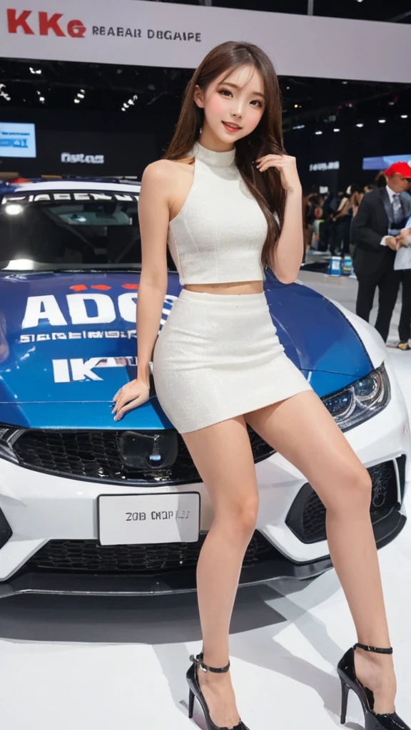 (ExtremelyDetailed((Song Joo A))) clearly visible the shape of Butt, Radiant PearlSkin with Transparency, GameShow event girls in sexy costume, Detailed Clothing texture, Full of (Game machine) . (Full body shot:1.2),Ultra-detailed,grand scale,epic,zoomed out,wide angle. (ExtremelyDetailed Beautiful face) Dynamic Joyful Expressions LifeLike Rendering. (Exposed:0.52) (TopQuality 8K(masterpiece(ProfessionalPhoto:1.37)))