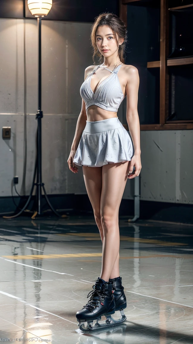 high quality work,Realistic artwork,(((((Full body shot:1.9))))),((((Ultra micro mini skirt:1.7)))),(((Sports Bra:1.6))),Gravure idol pose,(((((床からFull body shotする,Model body type:1.9))))),(((Inseam length is half your height:1.8))),(((Super thin thighs:1.7))),(((Super long thighs:1.5))),((((Super thin legs:1.7)))),(Tight waist:1.5),((Super slim figure:1.6)),(((Skimpy:1.6))),(((Super small ass:1.6))),(((Bare legs:1.6))),(((超スリムなModel body type:1.7))),((9 heads:1.3)),((Height 175cm:1.3)),((((Super long legs:1.7)))),(tall),((Age: 18:1.2)),(((cute))),Ultra Premium Graphics,(((Well-trained, muscular abdominal muscles:1.5))),8K HD CG Works,High quality graphics,High-definition and sophisticated CG work,10x pixels,Ultra-fine detail:1.1,Advanced Technical Details:1.1Realistic photo effects,Indoor lighting effects:1.5,Natural soft light:1.5. Light effects(Virtual Light Effects:1.8),Ultra-high resolution,Shiny Dress,Silver long hair,Silver Hair,Transparent Hair,Hair with attention to detail(High quality hair detail:1.1)Clear Eyes,Double eyelids are beautiful,Sharp eye makeup, Creates exquisite eyelash makeup, Thin eyebrows, Very fine eye,High nose, Beautiful red lips, Rosy Cheeks, Delicate makeup applied , Pretty face, The face shape is perfectly balanced,(Advanced Face Detail:1.1)beauty,Centered,Looking into the camera,Approaching perfection,dynamic, In Cyberpunk City, View your viewers, moonlight,Very detailed,Digital Painting,artステーション,コンセプトart,Smooth,Sharp focus,figure,art:Kahne Griffith and Vadim Kashin . Powerful brushwork, Bold colors, Abstract Form, Expressive, Emotional, 公式art,unity 8k wallpaper,Super detailed,beautifully、aesthetic,masterpiece,Highest quality,(zenTangle, Mandala, Tangle, enTangle),(フラクタルart:1.3),One girl,Medium chest,Very detailed,dynamic angle,((Cowboy Shot)),The most beautiful form of chaos,elegant,Brutalist design,Vibrant colors,Romanticism,James Jean,Robbie Dowie Anton,Ross Tran,Francis Bacon,It was freezing cold,Adrian's genius,Petra Cortright,Gerhard Richter,takato yamamoto,Ashley Wood,Atmospheric,Ecstasy of Musical Notes,I can see the flowing notes,女性のartワーク,Dress full body video,realism,Great cleavage,Your eyes are shining brightly today