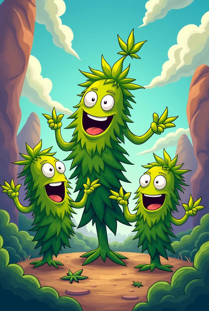 Can you create multiple funny weed characters?