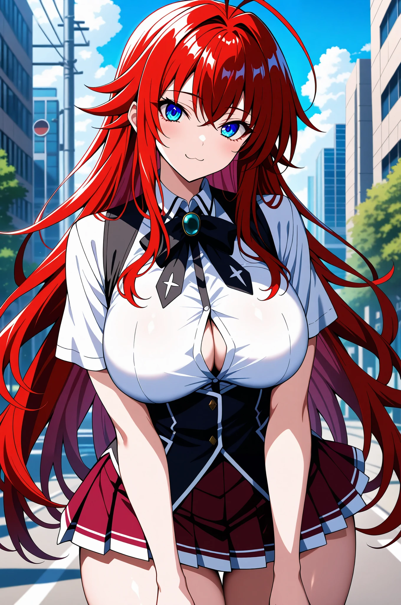 (Night:1.7), Japan, cyberpunk, CityView, Before Window,
Standing at attention,
dollsuit,
Red_hair,Very_long_hair,Blue_EYES,Bangs,
1 girl, 20yo,Young female,Beautiful Finger,Beautiful long legs,Beautiful body,Beautiful Nose,Beautiful character design, perfect eyes, perfect face,expressive eyes,
looking at viewer, in the center of the image,(Upper_body),(Focus on her face),
official art,extremely detailed CG unity 8k wallpaper, perfect lighting,Colorful, Bright_Front_face_Lighting,shiny skin,
(masterpiece:1.0),(best_quality:1.0), ultra high res,4K,ultra-detailed,
photography, 8K, HDR, highres, absurdres:1.2, Kodak portra 400, film grain, blurry background, bokeh:1.2, lens flare, (vibrant_color:1.2)
(Beautiful,huge_Breasts:1.6), (beautiful_face:1.5),(narrow_waist),