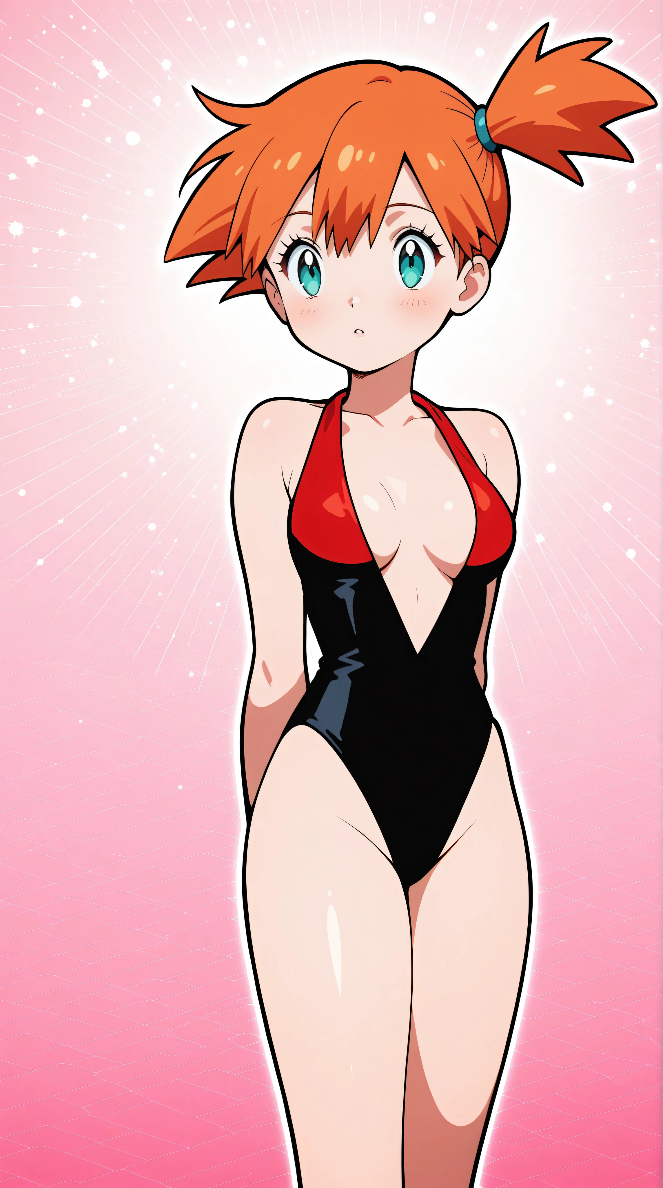 Sexy mini bikini design inspired by red queen (Alicia), in various views (front and back)