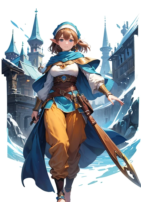 masterpiece, best quality, <lora:zeldaBotwTotk_zeldaBotwV1:0.7>, 1girl, solo, princess zelda, nintendo, the legend of zelda, botw,totk, short hair, capelet, castle ruin