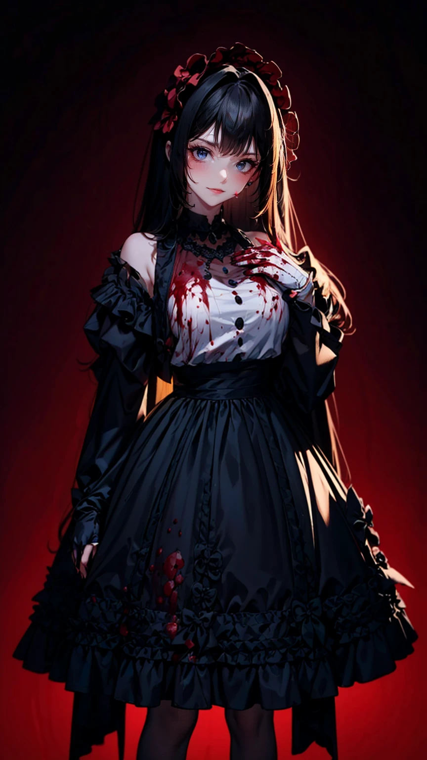 Ethereal Radiance 1 Mysterious Figure, Artistic Marvel, Supreme Excellence, Authorized Illustration, Exquisitely Detailed CG Unity 8k Wallpaper, Eerie Stare, Enchanted Doll, Derelict Asylum, Sinister Obscuration, Blood-Infused Color Scheme, Shattered Attire, ((Dark Horror Concept))