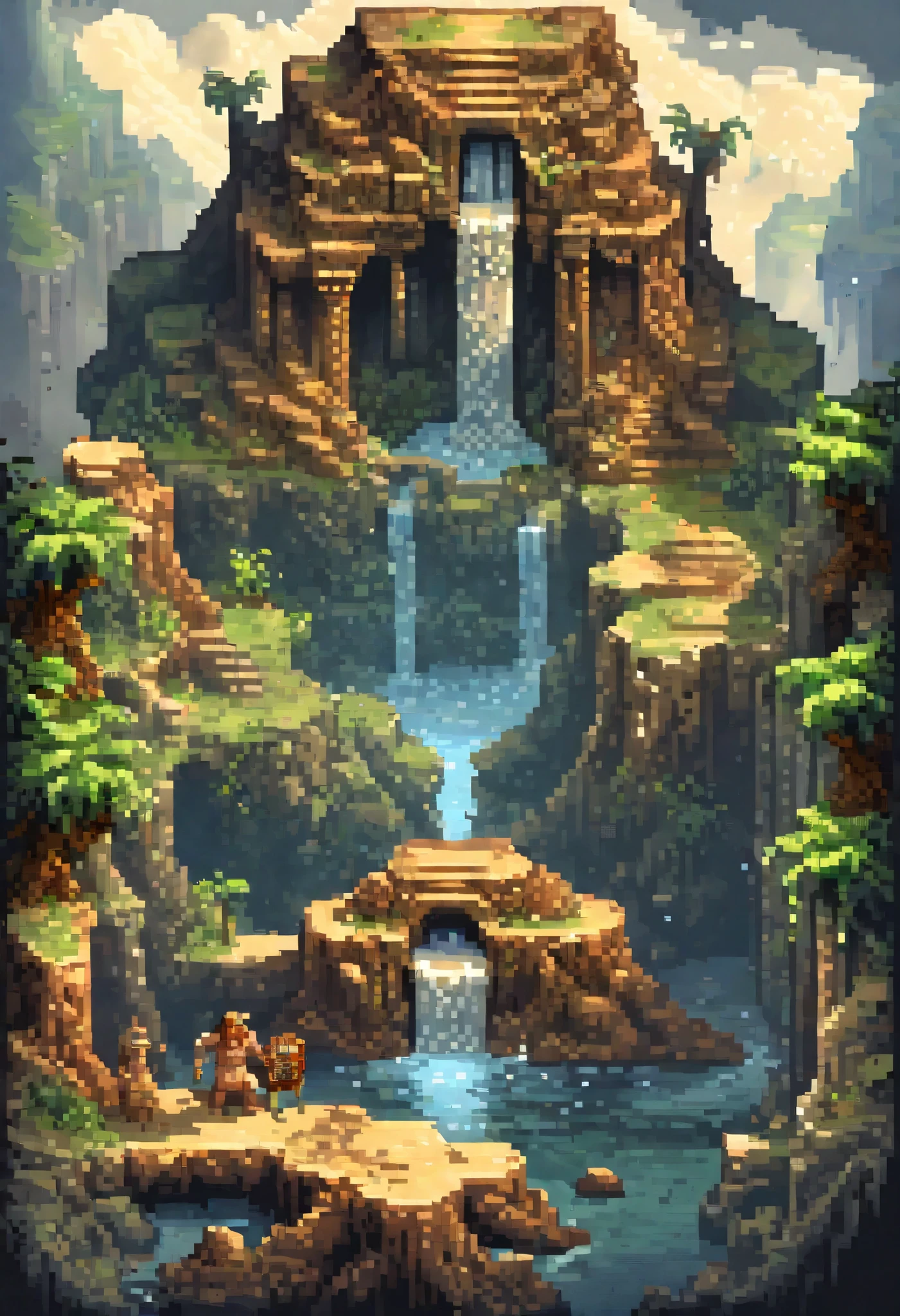 pixel art, The world of mythology, best quality, masterpiece, high details, Ultra intricate detailed