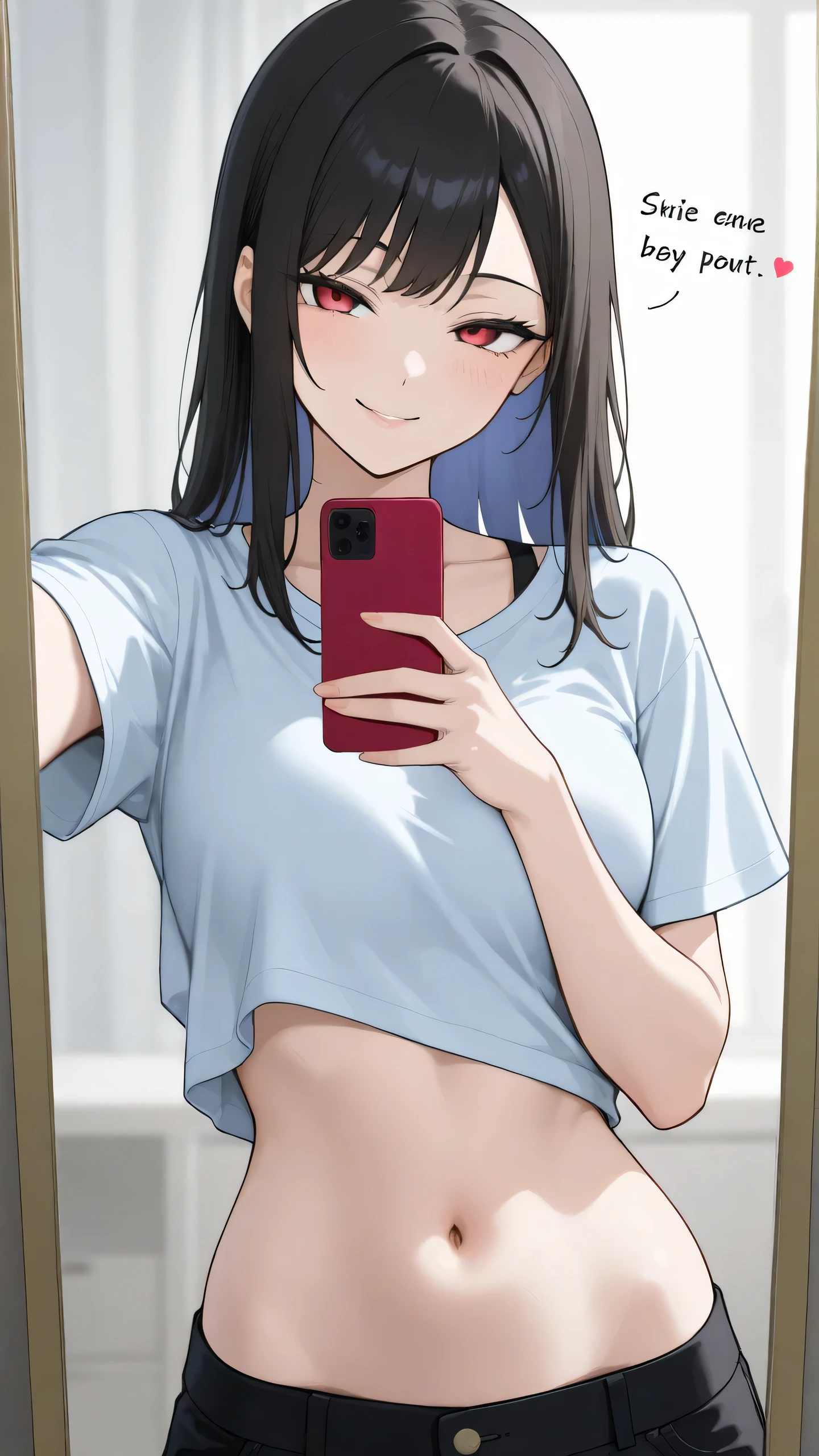 arafed, femme, à, vêtements noirs, fille sexy aux yeux marrons, portrait sophie mudd, cheveux bruns et grands yeux, selfie d'une jeune femme, yeux de la chambre, violette myers, sans maquillage, maquillage naturel, regarder directement la caméra, visage avec artgram, maquillage subtil, Superbe photo de tout le corps, dans la chambre, clivage
