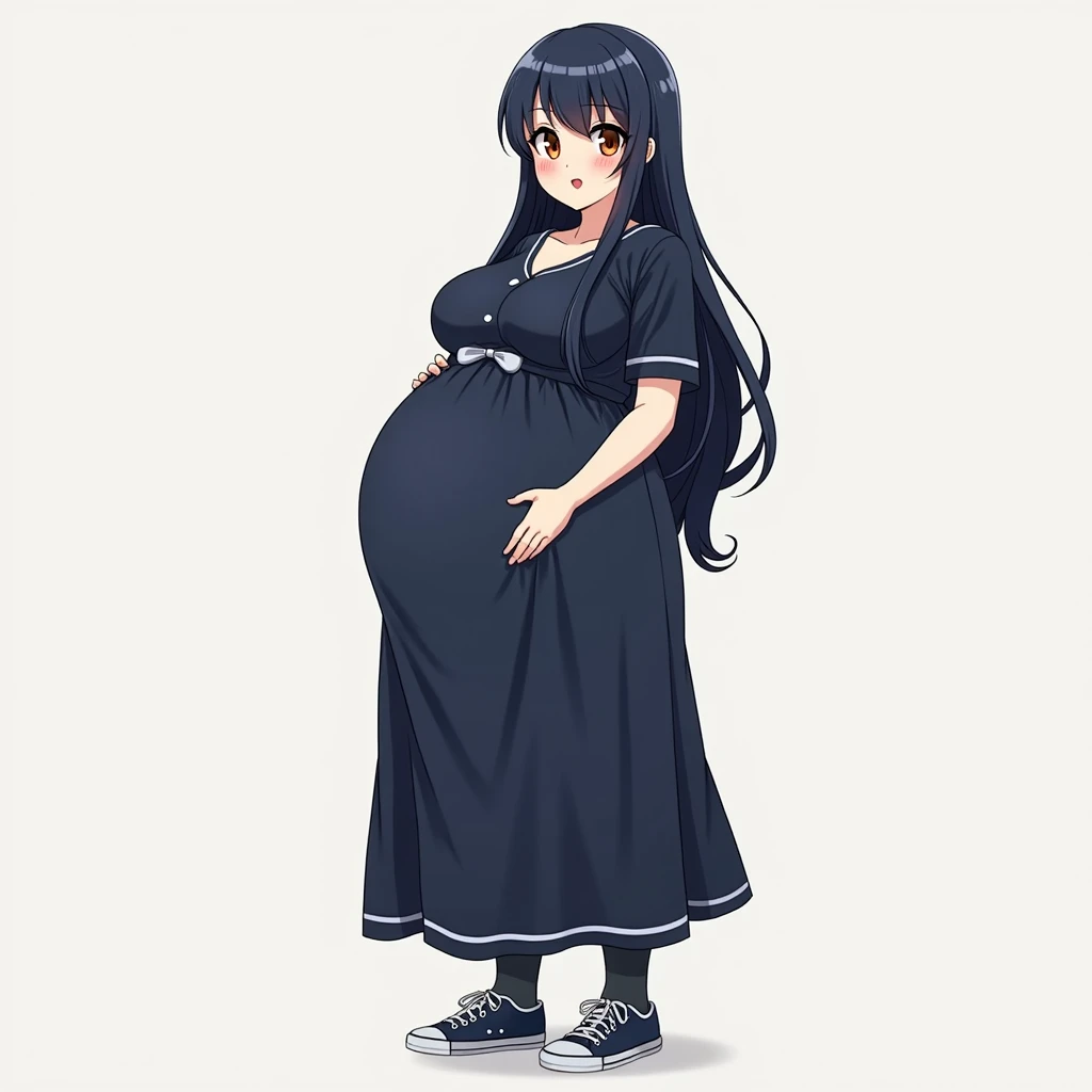 ((Masterpiece, Best Quality)),
(stand in center of screen,from head to shin),
(from front,Framing),hospital,1girl, Ai Hoshino,
(Stars in the Eyes,sparkle in the eyes,
clear eyes, beautiful six-pointed star eyes),
(((pregnant))),open mouth,smile,
black pantyhose,(hair ornaments),
