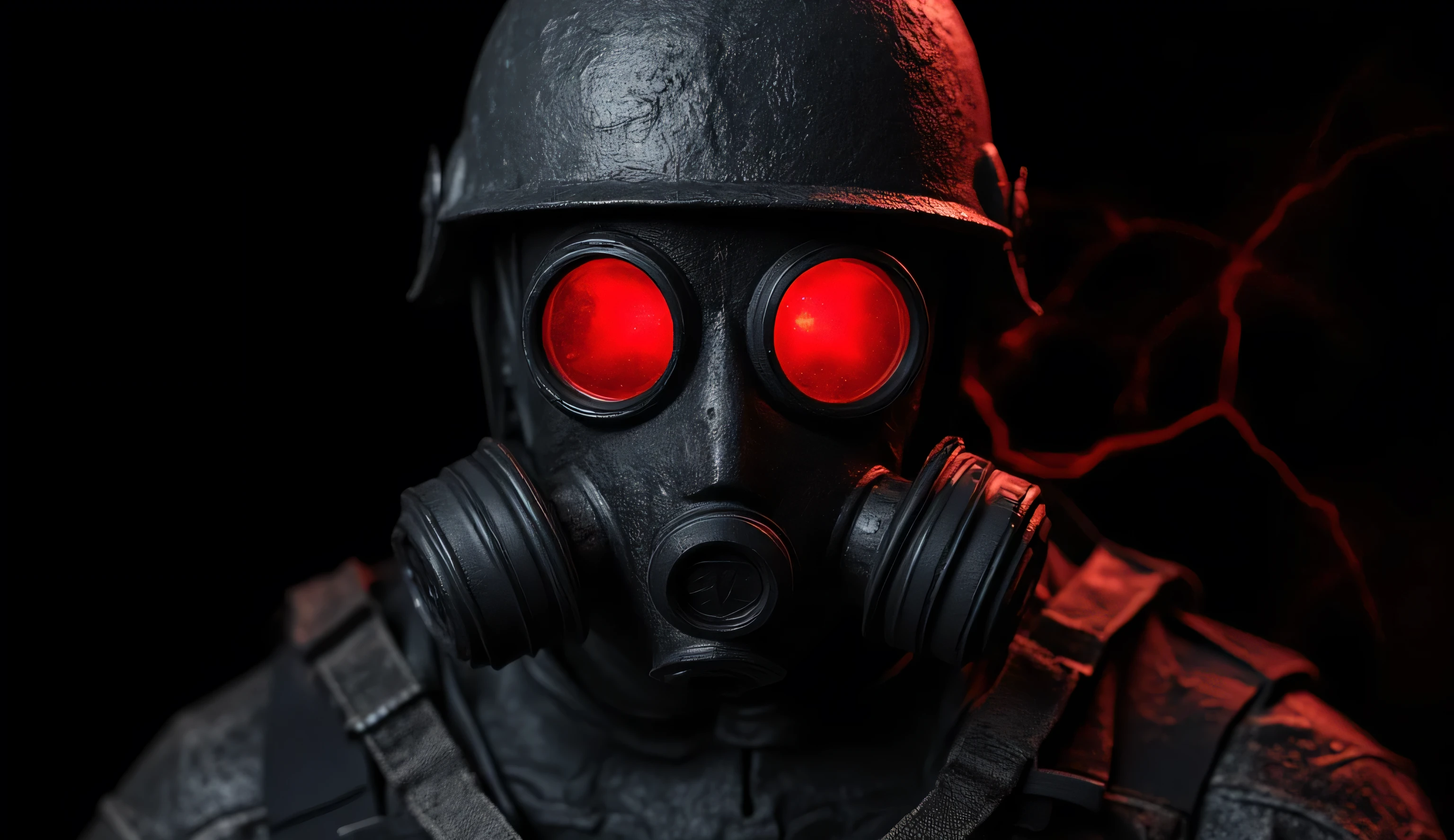 skull with angry attitude, with pointed crest hair, with gas mask with large air intakes, (best quality,4k,8k,highres,masterpiece:1.2),ultra-detailed,(realistic,photorealistic,photo-realistic:1.37),highly detailed, intricate details, cinematic lighting, dark moody atmosphere, dramatic lighting, dramatic shadows, chiaroscuro, gothic, horror, dystopian, digital art