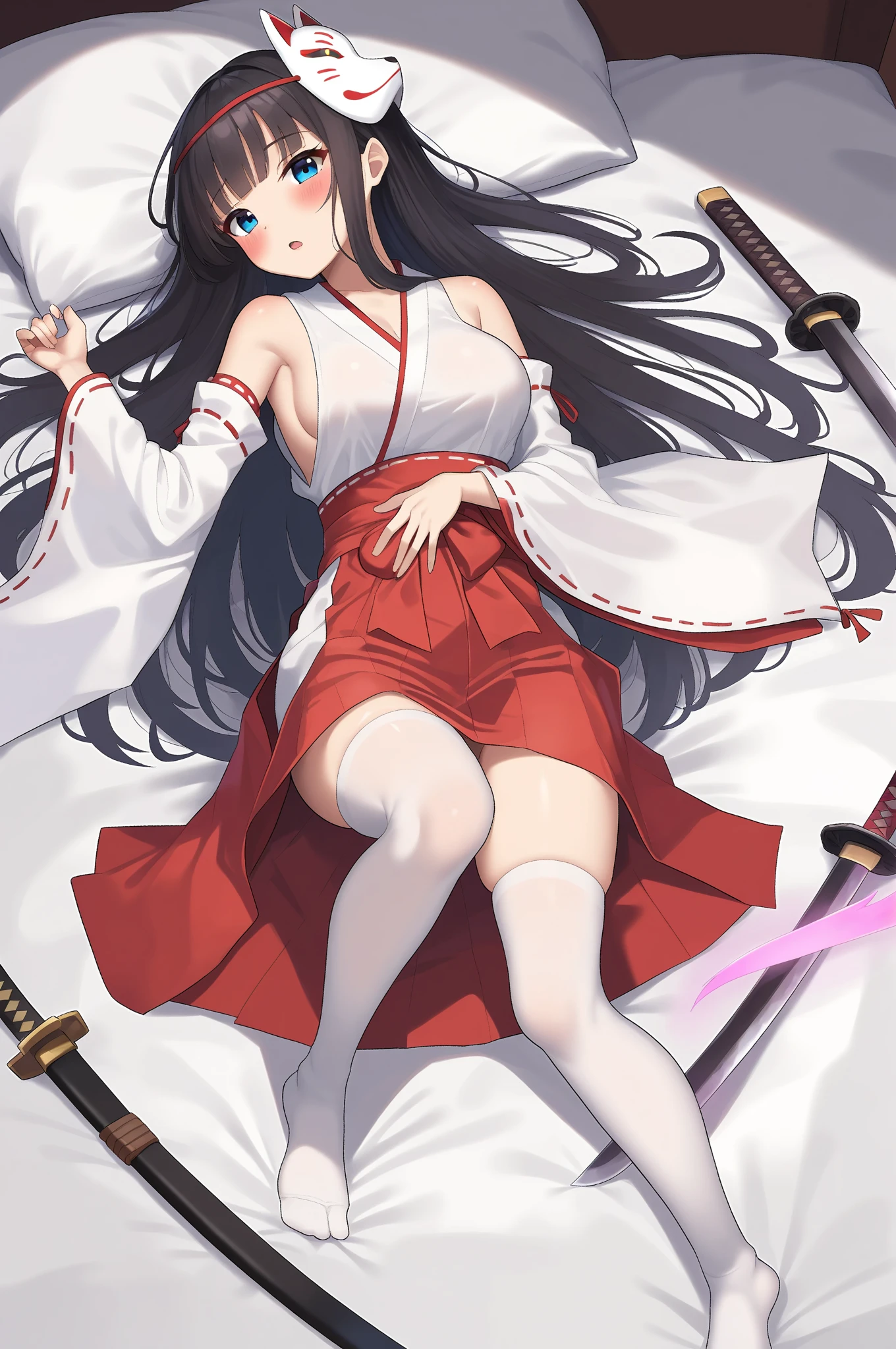 Highest quality I have long hair Marisa Kirisame Reimu Hakurei Red eyes Odd Eye kind Cat ear naked Masturbation ejaculation Two people