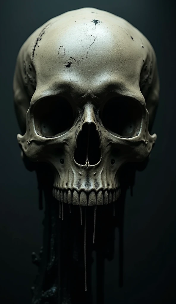 crie uma imagem realista de uma caveira