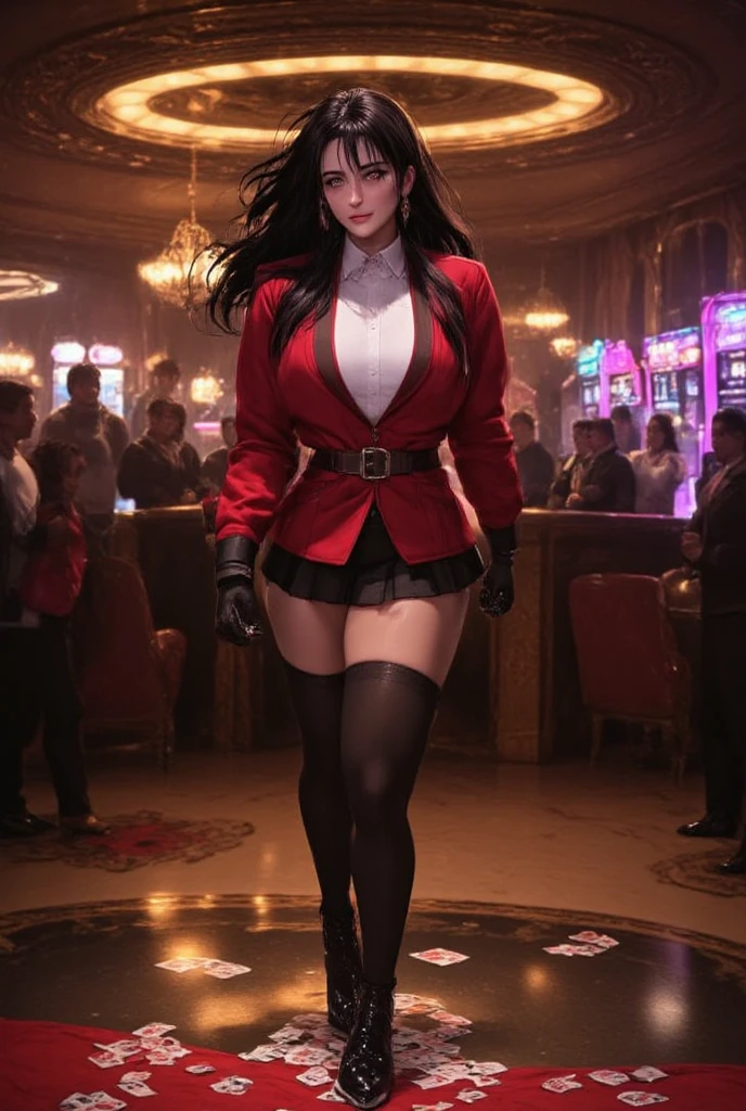 (masterpiece, highest quality, highest quality, Beautiful and aesthetic:1.2), (1 Girl)Beautiful body, Detailed face,((Sharp focus on the crotch)),solo,on_stage,(Zatanna high kicking),open_thighs,Zatanna seen from below the stage,Beautiful japanese woman,very short hair, bright cyan colored eyes, shapely body, top hat, black tuxedo jacket, white top underneath, red bow-tie, black fishnet tights, black high heel,erect_nipple,high leg leotard,red cummerbund