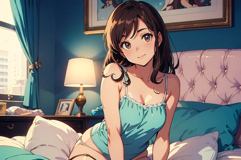 Beautiful blush on shy smile