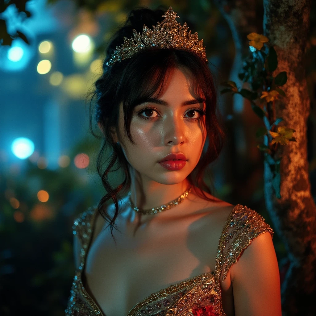 (mature:1.2) Style-Princess, (tifkeller:1.08), masterpiece, best quality, highest quality, cinematic lighting, (volumetric lighting), extremely detailed CG unity 8k wallpaper, focused, 8k wallpaper, 4k wallpaper, extremely detailed, ultra realistic, photorealistic, sharp focus, absurdres, (HDR:1.2), (high contrast), photograph, detailed and intricate, instagram, portrait, highly detailed, digital painting, artstation, concept art, smooth, sharp focus, illustration, cinematic lighting