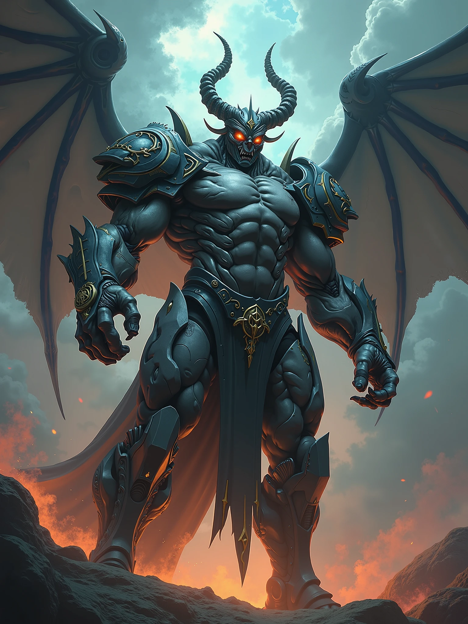 woods, night, dark fog, standing, penis, (ultra detailed), a beautiful and detailed full size portrait of a male anthro dragon, scalie, dragonic, demon monster, (black body, black skin) smirk, (scales, detailed scales, muscle anthro, buff, big pecs, gladiator armor), loincloth, big crotch, armor leg wear, armor gloves, glowing eyes, red eyes (glowing), non-mammal breasts, looking forward, glowing eyes, big body, sexy body, goddess, big crotch, big bulge, crotch apron, balls outline, sword belt, kenket, Ross Tran,ruan jia, trending on artstation,foxovh, cenematic lighting, hands on chest, detailed background, day, front view, empty eyes, foreskin, tan body, tan scales, empty eyes, wet, night, big body, loincloth aside, pronounced_browridge, muscular anthro, big muscles, big pecs, battle armor, arm_spikes, biceps, feets, full body, straps, big horns, wings, dragon wings,