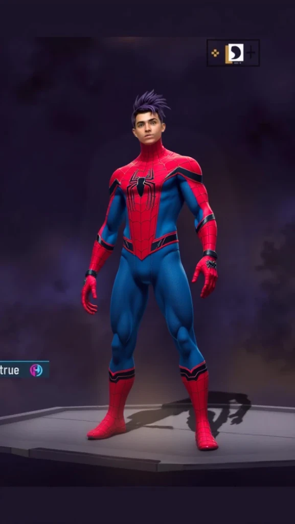 spider man (best quality), (photo-realistic:1) character design sheet, character turnaround, one character in different poses, different angles, fullbody,