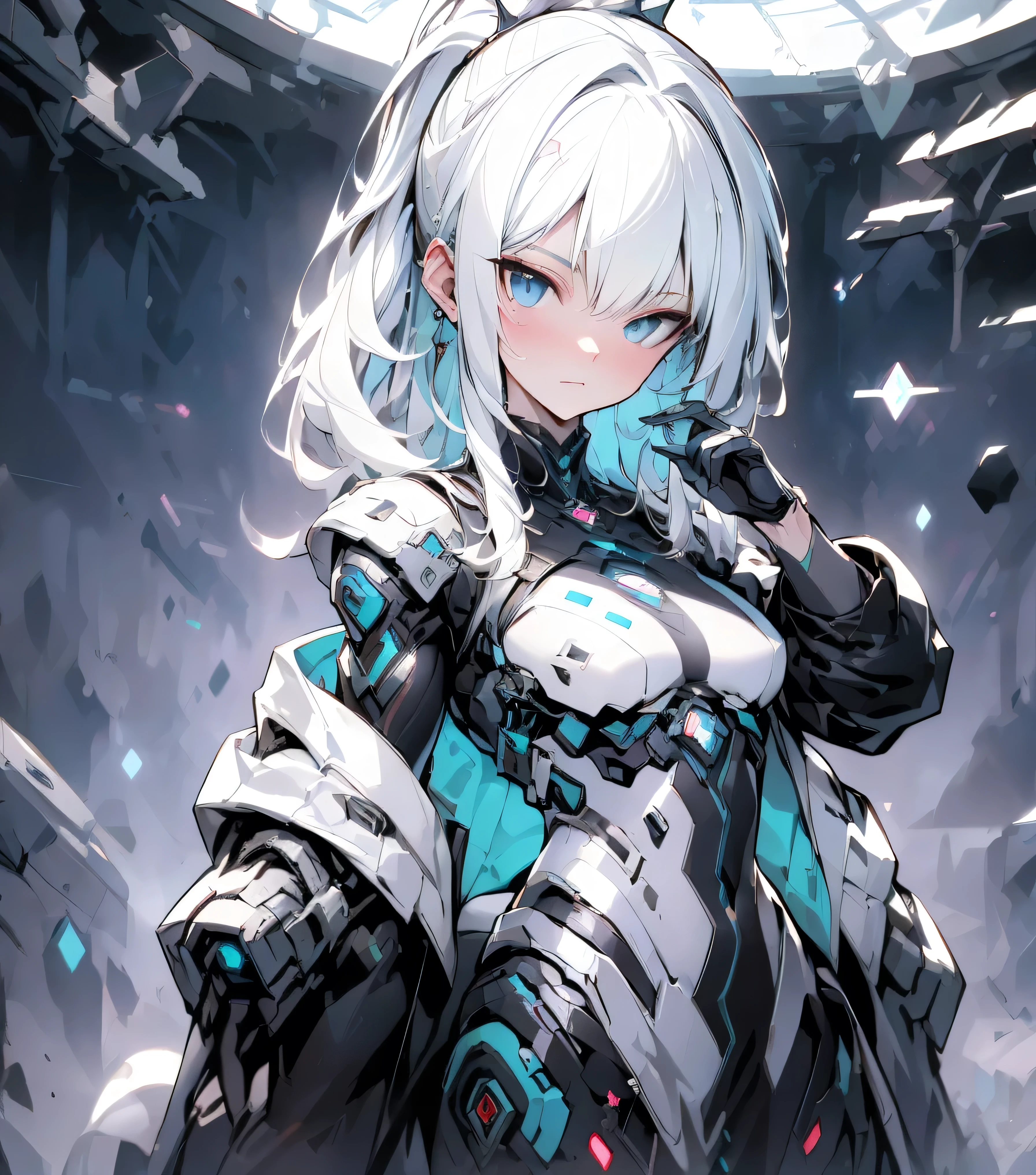  1 Adult Woman ,  standalone ,  Detailed Mature Woman  , long ponytail, silver hair ,  blond eyes ,  white china dress with black stripes ,  Wearing a Black Headband ,  high resolution,  Ultra Sharp, 8k, Masterpiece,  watch viewers, Long black gloves, Sharp Eye,  holding rifle weapons . (( best quality )), ((Masterpiece)), 3d,  high resolution ( high dynamic range that can also see beautiful Oman), ray tracing , NVIDIA,  super resolution, Unreal 5,Subsurface scattering ,  PBR Texturing ,  Post-Processing ,  anisotropic filtering , Depth-of-field,  maximum clarity and clarity, Multilayer Texture,  albedo map and specular map ,  Surface Shading , Accurate simulation of light-matter interactions,  perfect proportions with spikes,  Forest and mountains in the background with ,  2 TONE LIGHTING, Wide Aperture, Low ISO,  white balance on the lunar surface , rule of thirds,8K born, aura, Masterpiece,  best quality ,  Mysterious Expressions ,  brilliance or energy  ,  fluttering robe or enchanting costume ,  mechanic creature or mystical background,  rim lighting ,  side lighting ,   cinematic lights  , ultra  high resolution,  8K Ultra HD ,  film grain ,  Best Shadow, delicate, born,  light particles,  detailed skin texture,  detailed cloth texture,  beautiful faces,   fighting stance with a gold ring wand in hand 